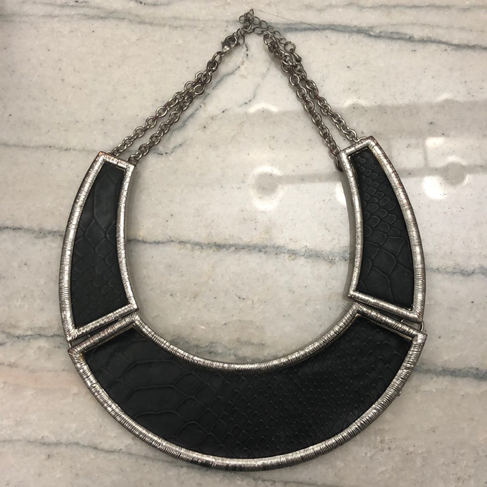 Black and silver necklace